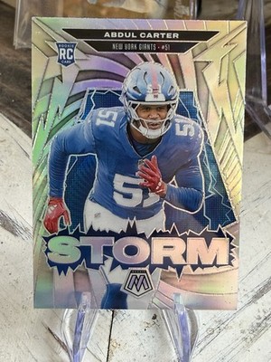 2025 Panini Mosaic Abdul Carter Storm Silver Prizm RC #8 Giants