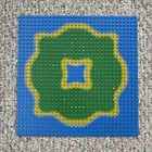 LEGO Vintage Baseplate with Island and Center Lagoon Pattern - Set 6270
