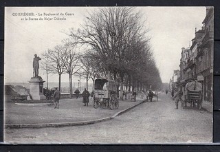 CPA OISE 60 COMPIEGNE Boulevard du Cours Statue du major Othenin 1918 R036