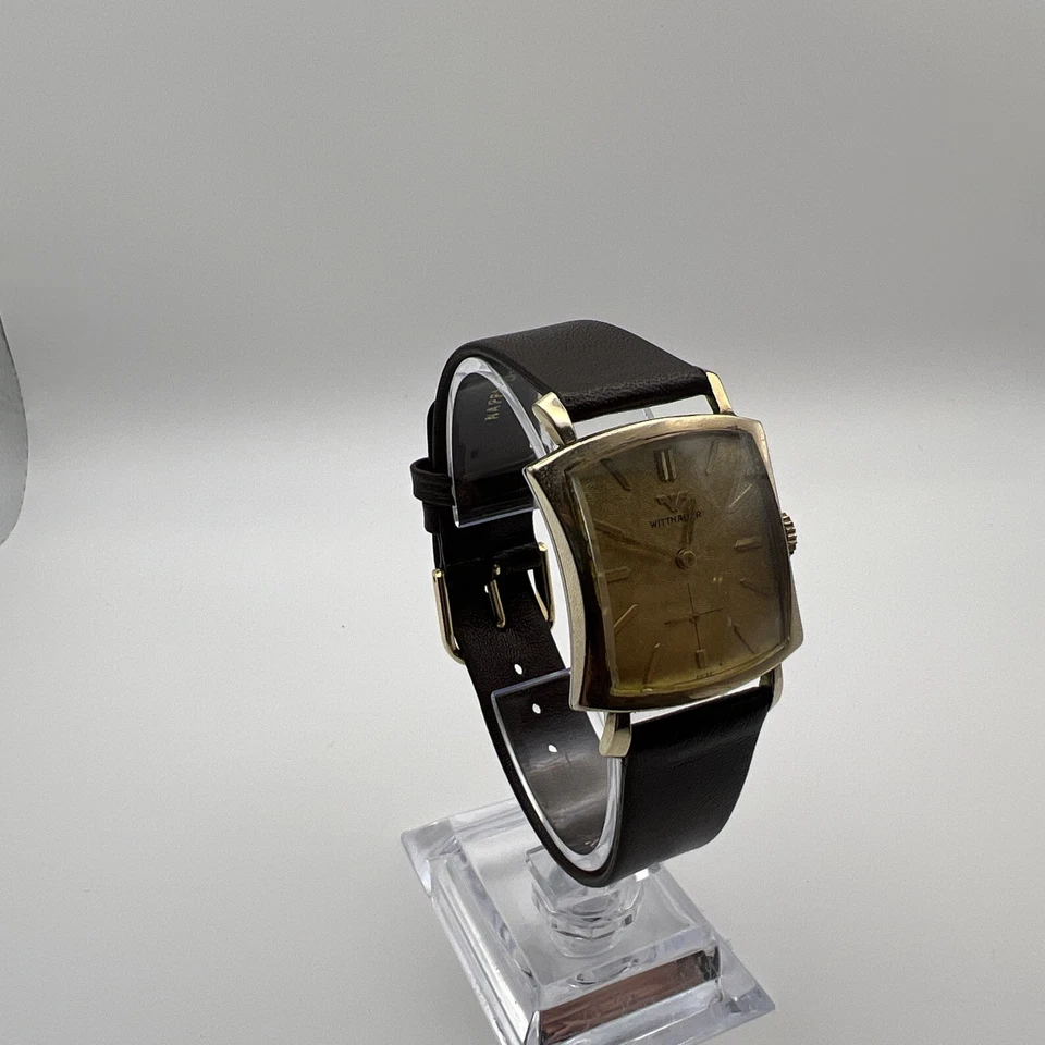 Reloj de vestir vintage Wittnauer 10K GF para hombre esfera texturizada cuerda manual funcionando Foto 2 de 4
