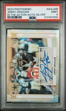 2024 PANINI PHOTOGENIC IN THE ACTION AUTO SILVER JIMMY GRAHAM 10/49 PSA 9