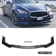 FOR INFINITI Q50 SPORT 2014-2017 CARBON FIBER FRONT BUMPER LIP SPOILER SPLITTER
