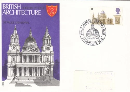 Cathedrals GB Trident FDC PHILATEX St Pauls Cathedral (a) 1969 (143923)