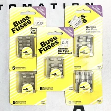 Lot Of 5 Cooper Bussmann KG-5 5 Pack German Car Fuse Assortment Buss Fuses