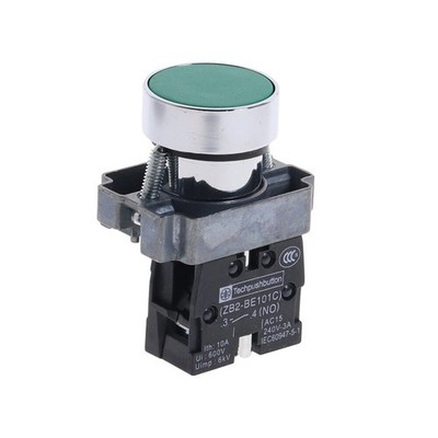 5Pcs Green Self-reset      N/O Push Button Switch XB2-BA31C *cc