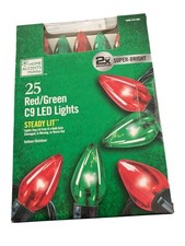 Home Accents Holiday Red Green C9 LED Lights Christmas