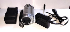 Canon Silver FS100 Digital Camcorder w/ Case New Battery Charger Tested Works