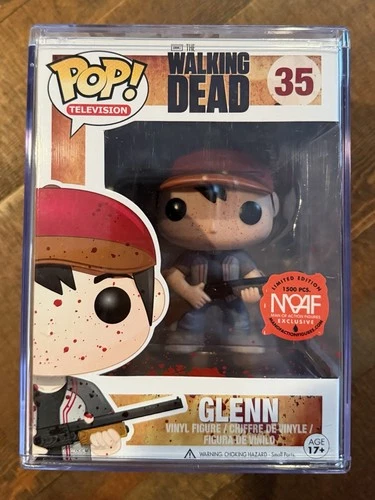 Funko Pop The Walking Dead #35 Glenn Bloody Moaf 1500 PC Authentic With HardCase