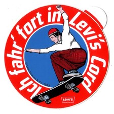 LEVI'S SUPERCORD  -  SKATER AUFKLEBER 80er Jahre