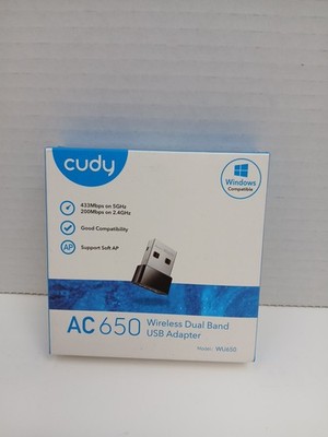 Cudy AC650 Wireless Dual Band USB WiFi Adapter 200Mbps Windows Compatible