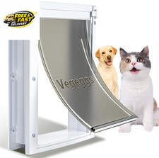 Pet Door for Cat and Dog, Interior and Exterior Large Dog Door, PC Frame and
