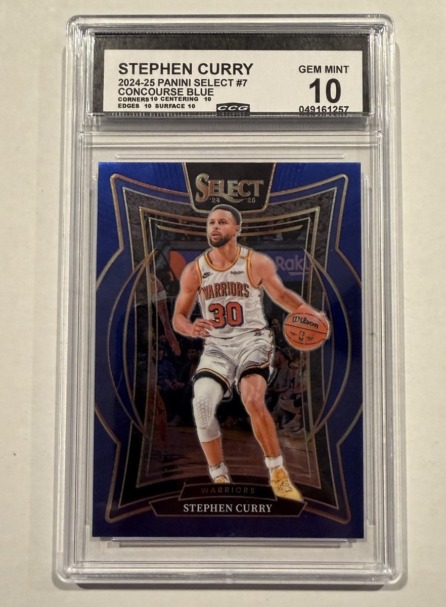 カリー COLLECT + SELECT NBA curry ウォリアーズ Panini 2024-25 Select Stephen Curry #7 Concourse Blue Gem Mint CCG