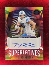 T.J. TJ Hockenson 2021 Illusions Superlatives Auto Autograph #33 /99 Lions SU-17