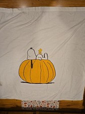 Peanuts Snoopy Woodstock Pumkin Fall Shower Curtain 72in.x 72in.