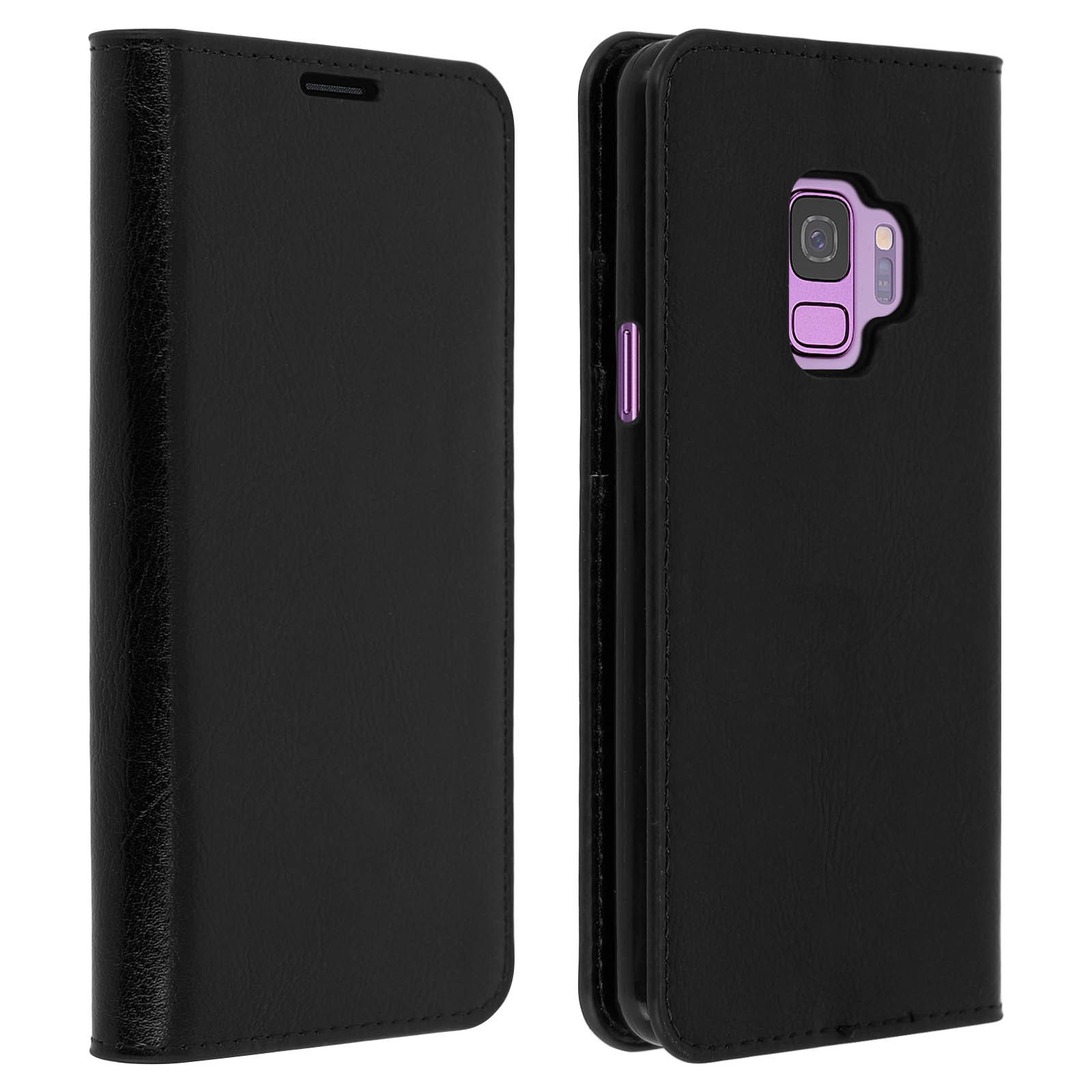 Étui pour Samsung S9 protégeant l'écran des rayures avec fentes cartes