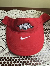 Nike Dri-Fit Arkansas Razorbacks Aero Visor Team Issued Adjustable Red Cap Hat