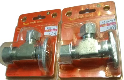 2 Do it Best ANGLE VALVES 5/8''OD to 1/2'' OD quarter turn NEW! water supply plumb