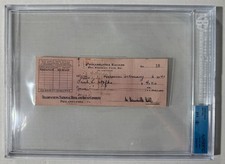 Bert Bell Signed Check to Paul Stofko Philadelphia Eagles BGS JSA 02/06/41