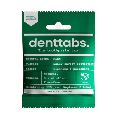  Denttabs Natural Dental Tabletten mit Flourid 125 Tabs