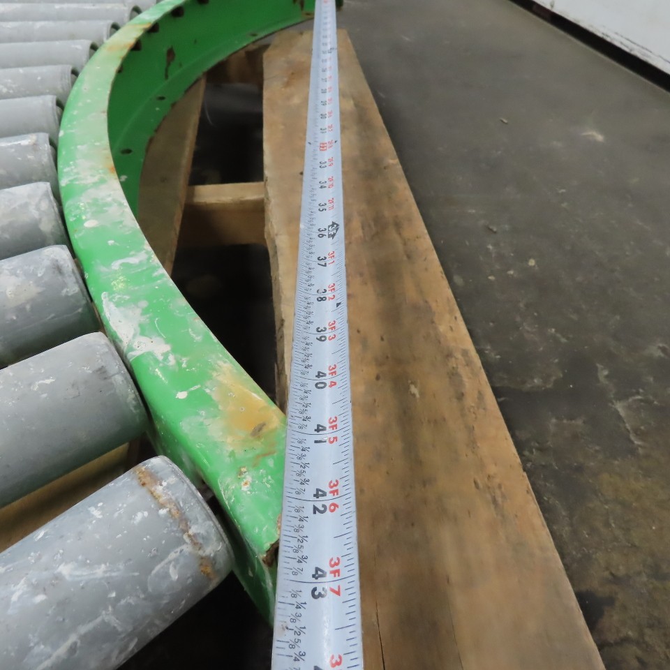 90° Curve Gravity Roller Conveyor Section 22" BF 76" Long