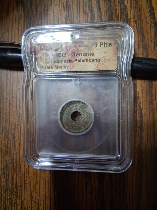 ND 1 Pitis Icg Genuine Indonesia Palembang Pirate Money.#694