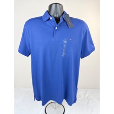 Tommy Hilfiger Mens Blue Short Sleeve Cotton Polo Shirt XM03524 Medium NWT
