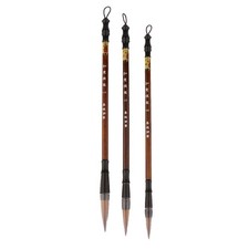 3pcs Chinese Caligraphy Writing Painting Brushes Wolf  Drawing Brushes
