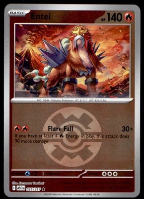 Entei (Quick Ball) 025/217 Rare Ascended Heroes Pokemon Reverse Holo Near Mint