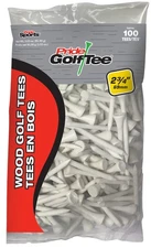 Pride Golf Tee, 2-3/4 inch Deluxe Tee, 100 Count Bag White