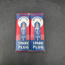 Vintage Set Of 2 Worthmore Spark Plug Box Only