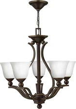 Hinkley Lighting 4655OB-OPAL Transitional Five Light 1 Tier - Dark Bronze * NEW!