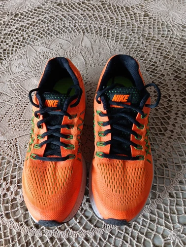 Nike Zoom Pegasus 32 arancione e verde sneakers scarpe da corsa stringate. Taglia 6 5 anni