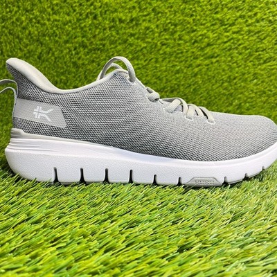 Kuru Flex Via Mens Size 8 Gray White Athletic Running Walking Shoes Sneakers