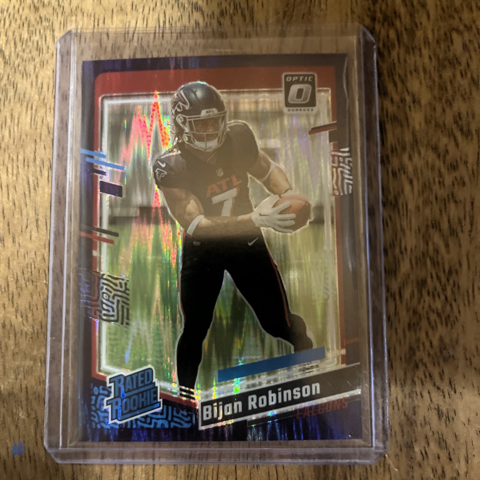 2023 Panini Donruss Optic - Rated Rookie Bijan Robinson #206 Purple Shock Prizm