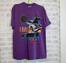 vintage 90s ferrari car promo single stitch purple xl SSI