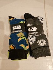 New Disney s Star Wars Darth Vader Crew Socks Adult Size 10-13 6 Pairs Grogu