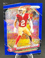 DEOMMODORE LENOIR 2025 PANINI PRIZM BLUE SHIMMER FOTL /35 - 49ERS SP
