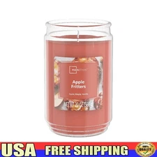 Apple Fritters Scented Candle Single Wick Glass Jar 20oz Clean Burn Aromatherapy