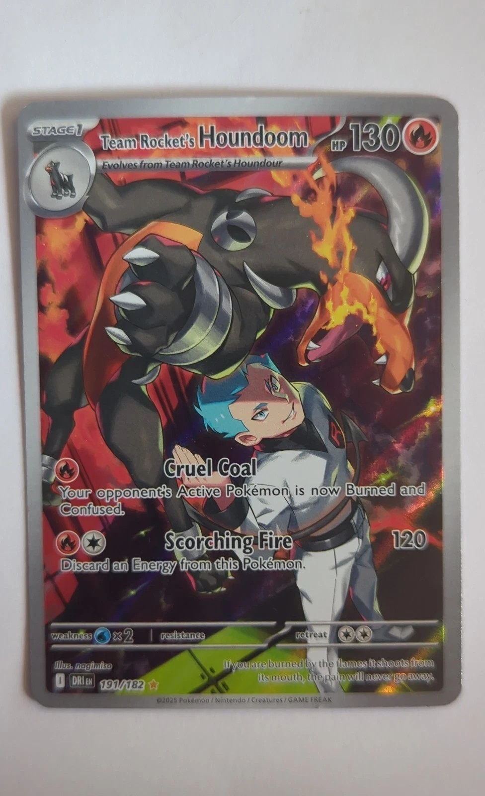 Team Rocket's Houndoom 191/182 Sv10: Destined Rivals Holo
