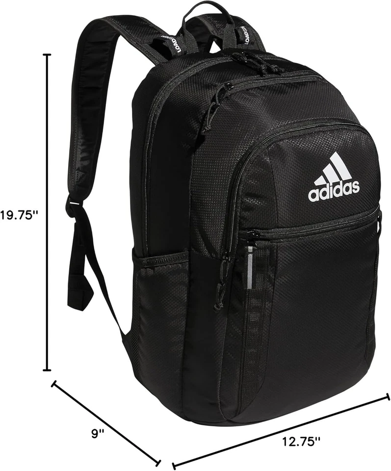 Adidas Excel 7 Backpack Black/White IU7678 MSRP: $60.00 - Image 2 of 4