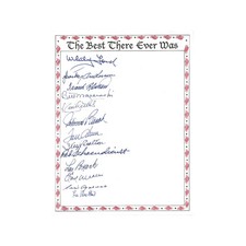 Seaver Puckett MLB Hall of Famers 13 Signature Autographed Paper Sheet (Steiner)