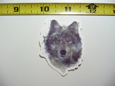 ARTSY WOLF PORTRAIT SMALL STICKER DECAL DOG WILD ANIMAL FUNNY