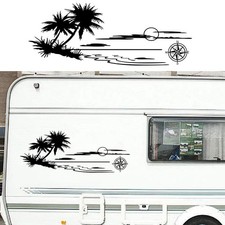 Mountain Tree Forest Graphic Car sticker Vinyl sticker Body door side Compass...