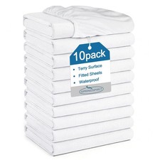 10 Pack Mattress Protector Twin Waterproof Mattress Topper Pad Cover Bed Shee...