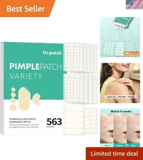 563 Count Pimple Patches - Hydrocolloid Acne Patches for Face Body, Invisib...