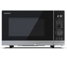Image of Sharp 20L 900W Microwave Oven with Grill (YC-PG-204AU-S) - Silver/Black