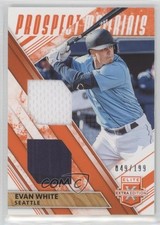 2019 Elite Extra Edition Dual Prospect Materials Orange 49/199 Evan White l7u