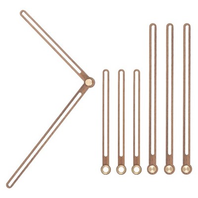 Clock Hands Kit, 4 Set Wooden Clock Hand Parts for 14 Inch Clock, D3