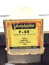 Vintage Ventshades F-35 Stainless Steel 4-piece Set 1965 Ford Mercury 2dr  Nos