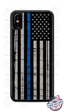 Funda de teléfono American Blue Thin Line Flag para iPhone i11 Samsung Note 20 LG Google